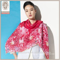 100% Silk Hand Printed plain Wholesale Chiffon Shawl